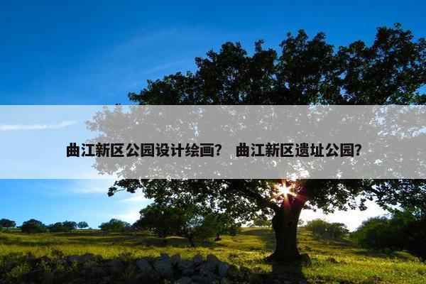 曲江新区公园设计绘画？ 曲江新区遗址公园？
