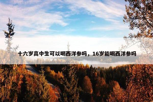 十六岁高中生可以喝西洋参吗，16岁能喝西洋参吗