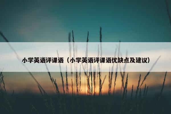小学英语评课语（小学英语评课语优缺点及建议）
