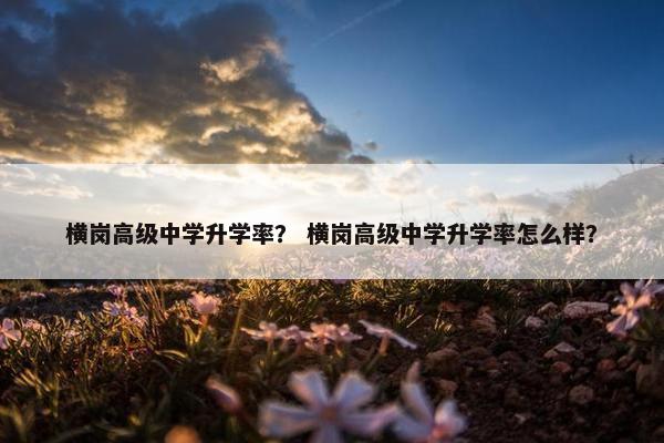 横岗高级中学升学率？ 横岗高级中学升学率怎么样？