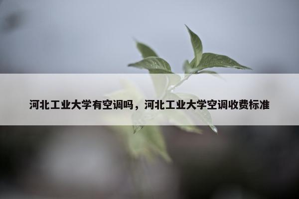 河北工业大学有空调吗，河北工业大学空调收费标准