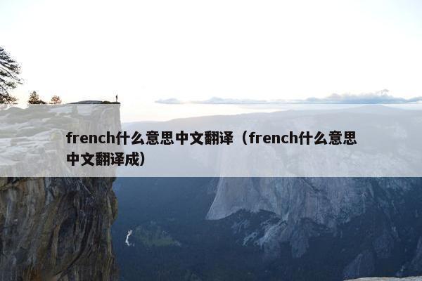 french什么意思中文翻译（french什么意思中文翻译成）