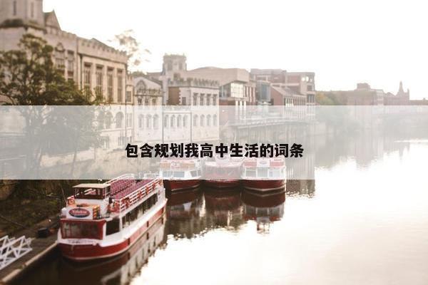 包含规划我高中生活的词条