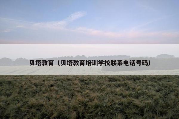 贝塔教育（贝塔教育培训学校联系电话号码）