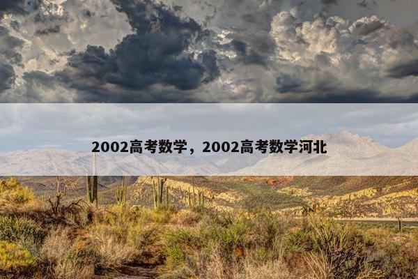 2002高考数学，2002高考数学河北