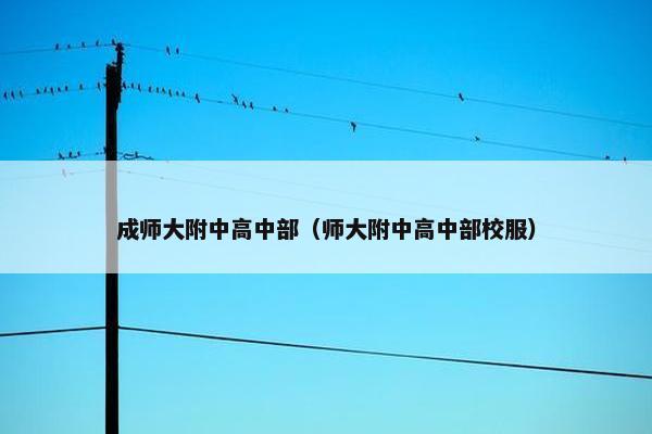 成师大附中高中部（师大附中高中部校服）