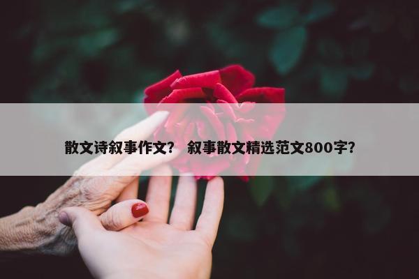 散文诗叙事作文？ 叙事散文精选范文800字？