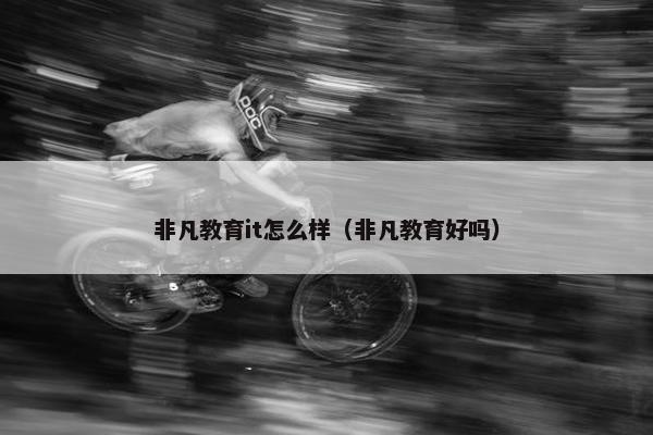 非凡教育it怎么样（非凡教育好吗）