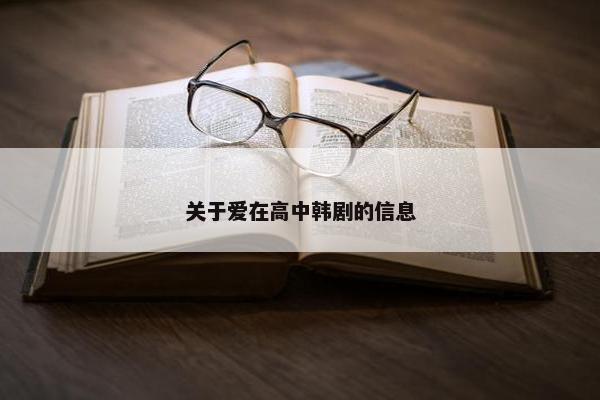 关于爱在高中韩剧的信息