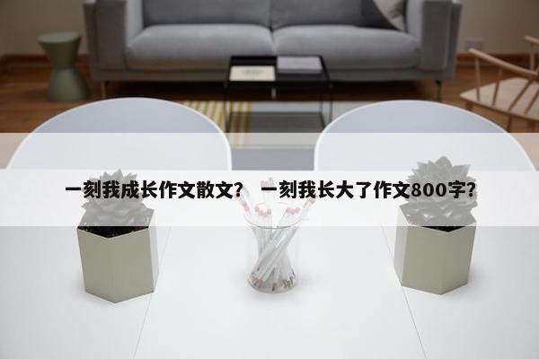 一刻我成长作文散文？ 一刻我长大了作文800字？