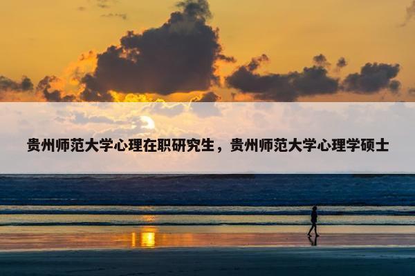 贵州师范大学心理在职研究生，贵州师范大学心理学硕士