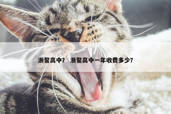 浙鳌高中？ 浙鳌高中一年收费多少？
