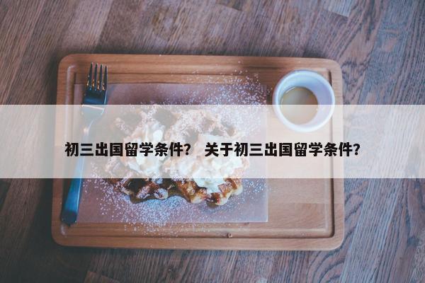 初三出国留学条件？ 关于初三出国留学条件？