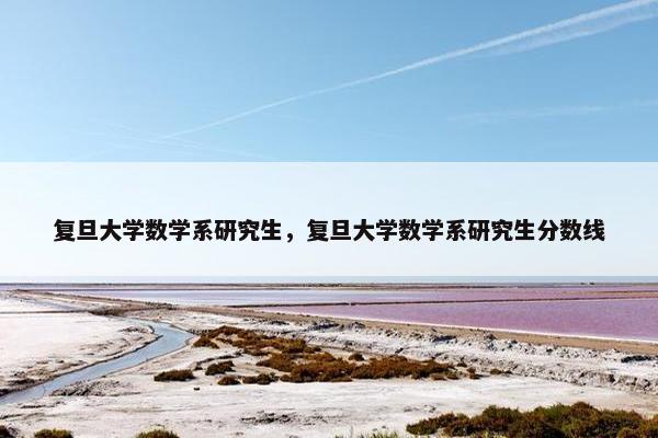 复旦大学数学系研究生，复旦大学数学系研究生分数线
