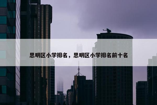 思明区小学排名，思明区小学排名前十名