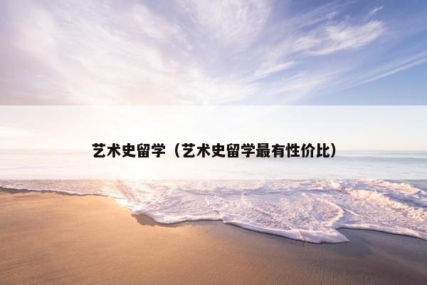 艺术史留学（艺术史留学最有性价比）