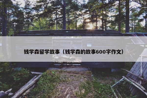 钱学森留学故事（钱学森的故事600字作文）
