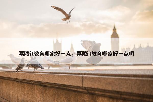 嘉陵it教育哪家好一点，嘉陵it教育哪家好一点啊