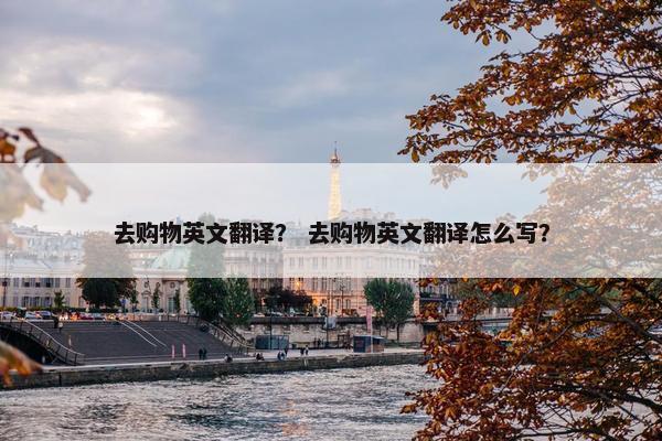 去购物英文翻译？ 去购物英文翻译怎么写？