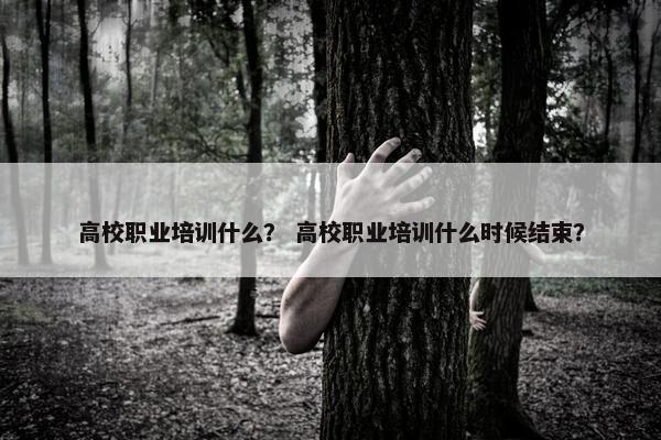 高校职业培训什么？ 高校职业培训什么时候结束？