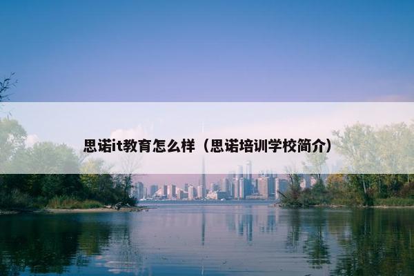思诺it教育怎么样（思诺培训学校简介）