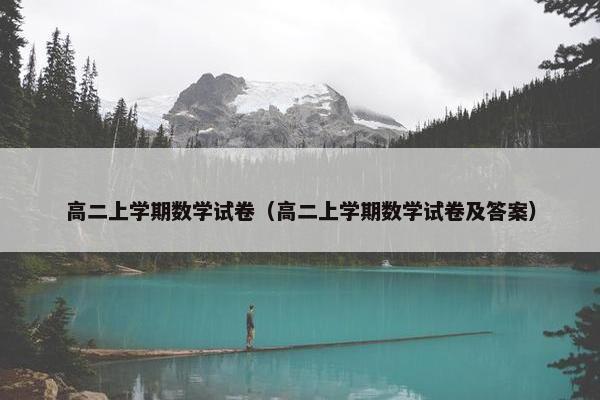 高二上学期数学试卷（高二上学期数学试卷及答案）