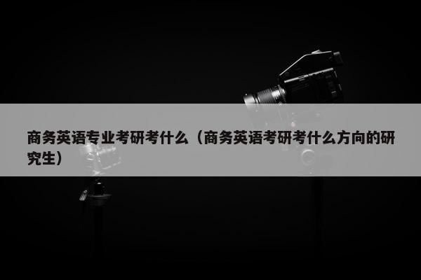 商务英语专业考研考什么（商务英语考研考什么方向的研究生）