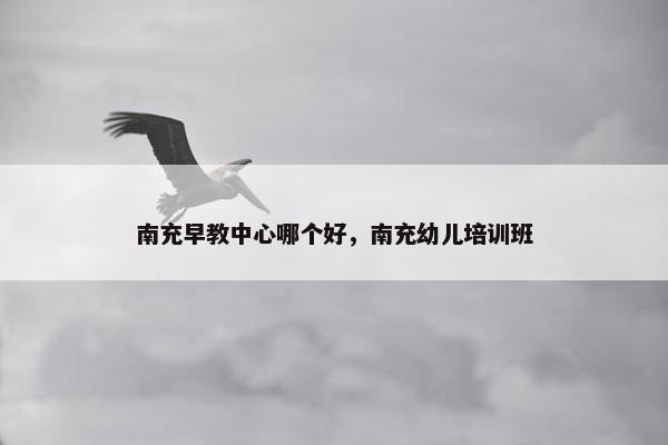 南充早教中心哪个好，南充幼儿培训班