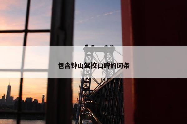 包含钟山驾校口碑的词条