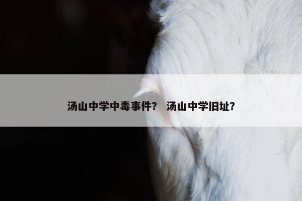 汤山中学中毒事件？ 汤山中学旧址？