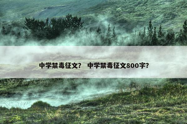中学禁毒征文？ 中学禁毒征文800字？