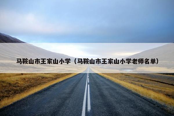马鞍山市王家山小学（马鞍山市王家山小学老师名单）