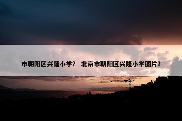 市朝阳区兴隆小学？ 北京市朝阳区兴隆小学图片？
