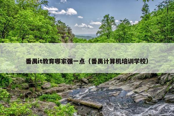 番禺it教育哪家强一点（番禺计算机培训学校）