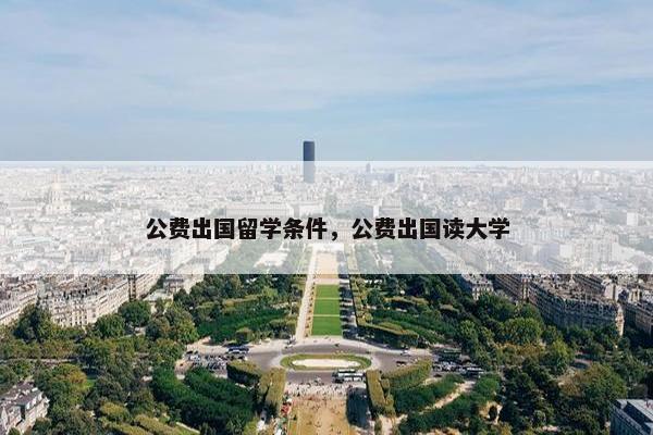 公费出国留学条件，公费出国读大学