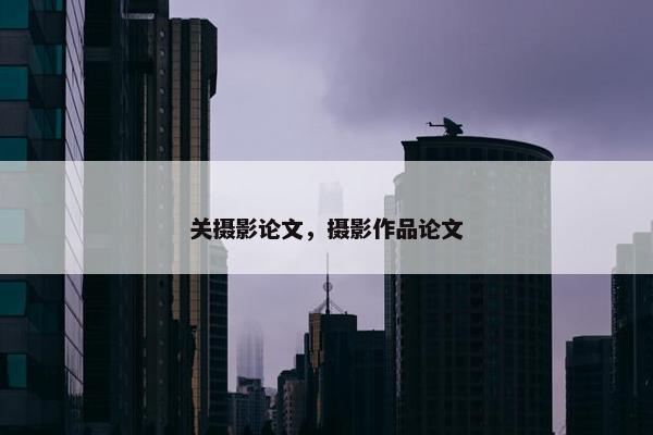关摄影论文，摄影作品论文