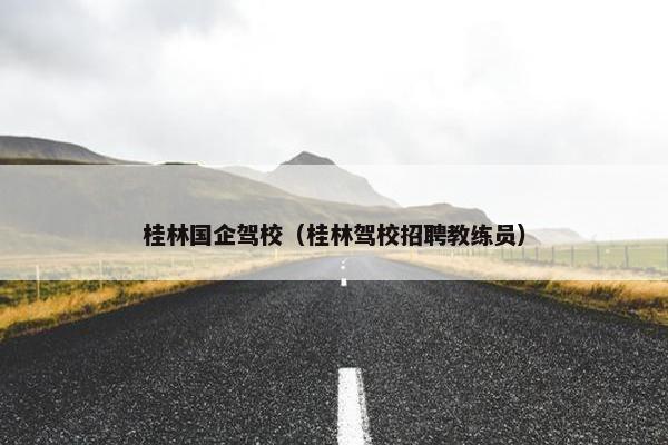 桂林国企驾校（桂林驾校招聘教练员）