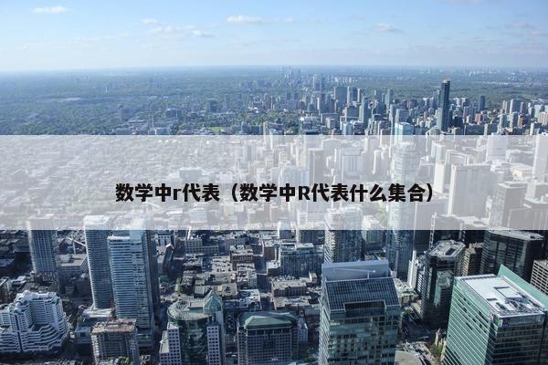 数学中r代表（数学中R代表什么集合）