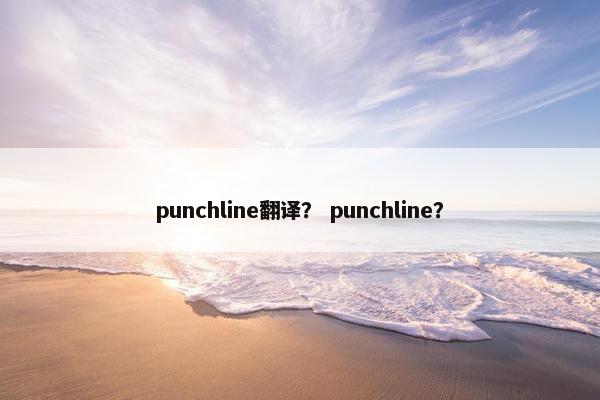 punchline翻译？ punchline？