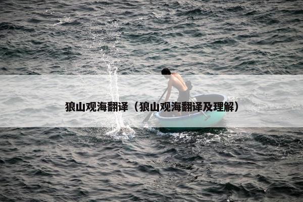 狼山观海翻译（狼山观海翻译及理解）