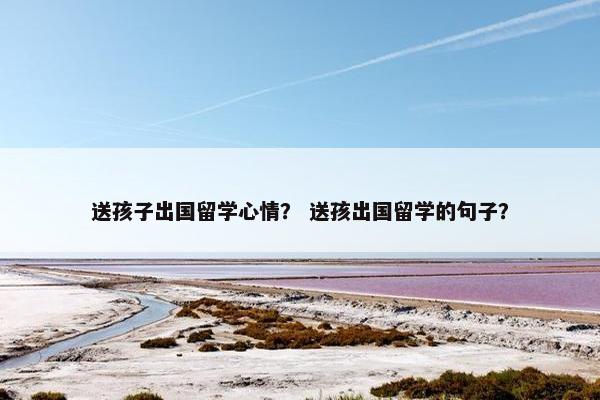 送孩子出国留学心情？ 送孩出国留学的句子？