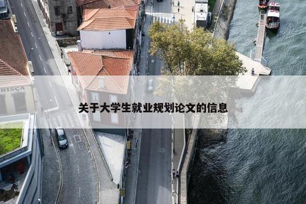 关于大学生就业规划论文的信息