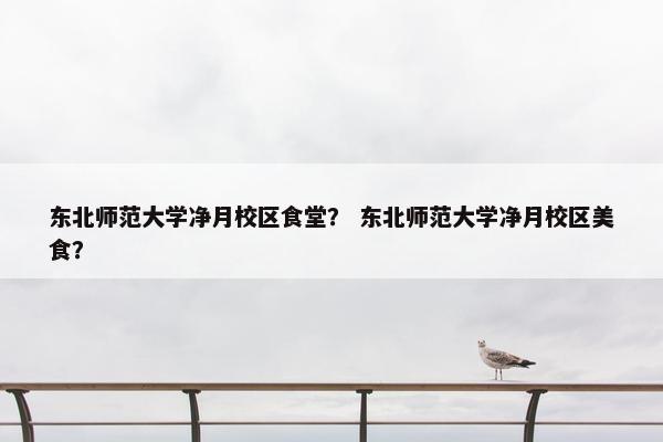 东北师范大学净月校区食堂？ 东北师范大学净月校区美食？