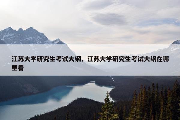 江苏大学研究生考试大纲，江苏大学研究生考试大纲在哪里看