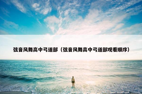 弦音风舞高中弓道部（弦音风舞高中弓道部观看顺序）