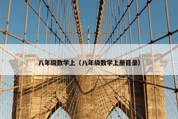 八年级数学上（八年级数学上册目录）