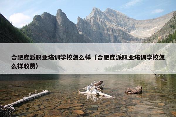 合肥库派职业培训学校怎么样（合肥库派职业培训学校怎么样收费）