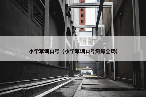 小学军训口号（小学军训口号燃爆全场）