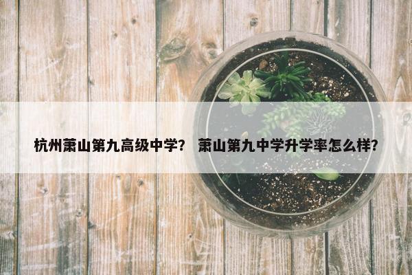 杭州萧山第九高级中学？ 萧山第九中学升学率怎么样？