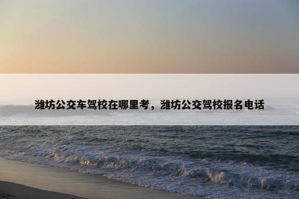 潍坊公交车驾校在哪里考，潍坊公交驾校报名电话